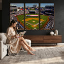 Yankee Stadium New York Wall Art Print | 3-Panel Canvas