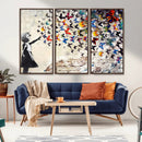 Banksy Graffiti Wall Art Canvas Print: Girl Releasing