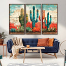 Colorful Cacti Wall Art – Framed Vibrant Succulent Canvas by MyGreatCanvas | Canvas Wall Art Prints | Photo Prints & Wall Decor