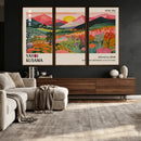 Yayoi Kusama Landscape Canvas Print, Vibrant Floral Mountain Art Print, Framed Botanical Wall Art - by MyGreatCanvas | Canvas Wall Art Prints | Photo Prints & Wall Decor