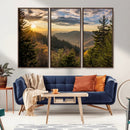 Sunrise Over the Smoky Mountains Canvas Wall Art –
