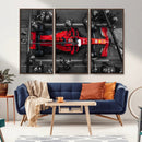 Ferrari Pit Stop Canvas Wall Art – Precision and Speed