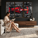 Ferrari Pit Stop Canvas Wall Art – Precision and Speed