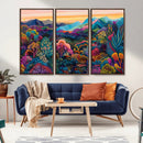 Colorful Abstract Landscape Wall Art Print Canvas - Vibrant