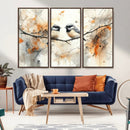 Abstract Watercolor Chickadee Bird Canvas Wall Art Print - by MyGreatCanvas | Canvas Wall Art Prints | Photo Prints & Wall Decor