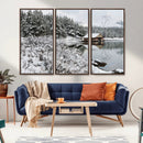 Winter Wall Art - Cabin by the Lake Canvas Wall Art - Serene by MyGreatCanvas | Canvas Wall Art Prints | Photo Prints & Wall Decor