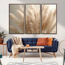 Pampas Grass Canvas Wall Art - Elegant Neutral Decor for
