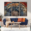 Abstract Tree Ring Wall Art, Colorful Framed Tree Ring Wall