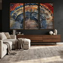 Abstract Tree Ring Wall Art Canvas Print – Colorful Framed
