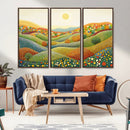 YAYOI KUSAMA Wall Art - Colorful Dot Art Landscape Canvas,