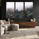 Misty Forest Wall Art | Foggy Forest Canvas Print | Large