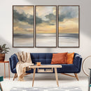 Modern Coastal Artwork with Vibrant Abstract Ocean Waves