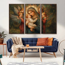 Mary Jesus Canvas Wall Art Print - Madonna and Child with