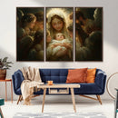Mary Jesus Canvas Wall Art Print - Madonna and Child with