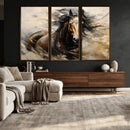 Abstract Horse Wall Art Canvas Print – Large Western