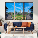 Wrigley Field Chicago Cubs Panoramic Art Multi-Piece Canvas