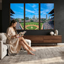 Wrigley Field Chicago Cubs Panoramic Art Multi-Piece Canvas