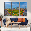 Wrigley Field Chicago Cubs Panoramic Canvas Print –