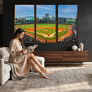 Wrigley Field Chicago Cubs Panoramic Canvas Print –