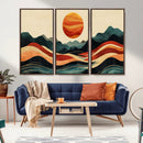 Mountain Triptych Wall Art Canvas Print – Western Nature