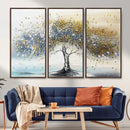 Golden and Silver Tree Wall Art – Framed Elegant Leaves by MyGreatCanvas | Canvas Wall Art Prints | Photo Prints & Wall Decor