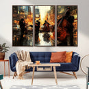 Jazz Wall Art Canvas Print – Colorful Musical Instrument