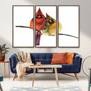 Cardinal Bird Canvas Wall Art - Male and Female Cardinal