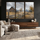 Rustic Autumn Farmhouse Wall Art Canvas Print – Serene