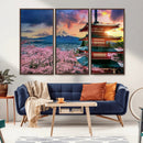 Mount Fuji Cherry Blossom Wall Art Canvas Print – Framed by MyGreatCanvas | Canvas Wall Art Prints | Photo Prints & Wall Decor