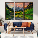 Maroon Bells Lake Wall Art Canvas Print – Framed Majestic