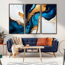 Gold Blue Abstract Canvas Print, Elegant Navy and Gold by MyGreatCanvas | Canvas Wall Art Prints | Photo Prints & Wall Decor