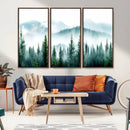 Misty Pine Forest Wall Art, Foggy Mountain Landscape Canvas by MyGreatCanvas | Canvas Wall Art Prints | Photo Prints & Wall Decor
