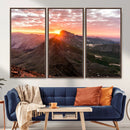 Mountain Sunrise Wall Art – Framed Alpine Ridge Canvas by MyGreatCanvas | Canvas Wall Art Prints | Photo Prints & Wall Decor