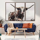 Texas Longhorn Wall Art – Framed Spotted Bull Canvas by MyGreatCanvas | Canvas Wall Art Prints | Photo Prints & Wall Decor