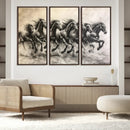Galloping Horses Wall Art Canvas Print – Framed Wild