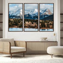 Grand Teton Park Wall Art Canvas Print – Framed Alpine Lake