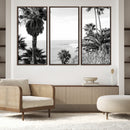 Palm Trees Wall Art Canvas Print – Framed Coastal Ocean