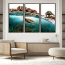 Sea Turtle Wall Art Canvas Print – Framed Ocean Life