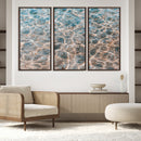 Clear Water Wall Art Canvas Print – Framed Sunlit Ocean