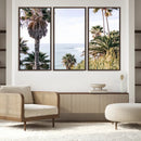 Coastal Palm Trees Wall Art Canvas Print – Framed Ocean