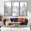 Snowy Ski Lift Wall Art – Framed Winter Mountain Canvas by MyGreatCanvas | Canvas Wall Art Prints | Photo Prints & Wall Decor