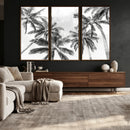 Black and White Palm Wall Art Canvas Print – Framed