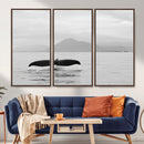 Whale Tail Wall Art – Framed Black White Ocean Canvas by MyGreatCanvas | Canvas Wall Art Prints | Photo Prints & Wall Decor