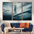 Underwater Surf Wall Art – Framed Ocean Wave Canvas Artwork, by MyGreatCanvas | Canvas Wall Art Prints | Photo Prints & Wall Decor