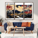 Modern Mount Fuji Wall Art Canvas Print – Framed Abstract