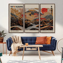 Modern Japanese Wall Art Canvas Print – Framed Abstract