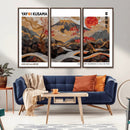 Mount Fuji Wall Art Canvas Print – Framed Abstract Mount