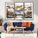 Modern Japanese Wall Art Canvas Print – Framed Abstract