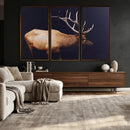 Rustic Elk Wall Art Canvas Print – Framed Moody Wildlife Art by MyGreatCanvas | Canvas Wall Art Prints | Photo Prints & Wall Decor
