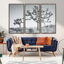 Joshua Trees Wall Art Canvas Print – Framed Black White